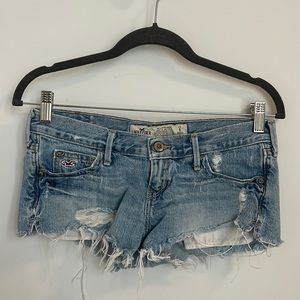 Low-Rise Distressed Vintage Mini Shorts